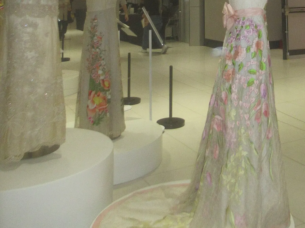 Filipiniana terno, cream (M), photo 2